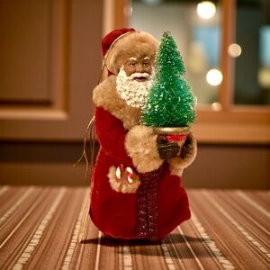 Possible Dreams Clothtique Mini Black Santa Clause Doll RARE